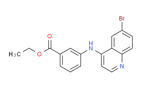 CAS No. 1217078-65-3, Ethyl 3-((6-bromoquinolin-4-yl)amino)benzoate