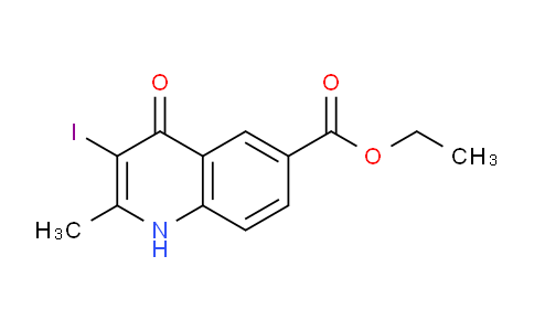 CAS No. 1330755-92-4, Ethyl 3-iodo-2-methyl-4-oxo-1,4-dihydroquinoline-6-carboxylate