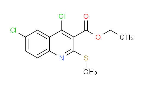CAS No. 227958-96-5, Ethyl 4,6-dichloro-2-(methylthio)quinoline-3-carboxylate