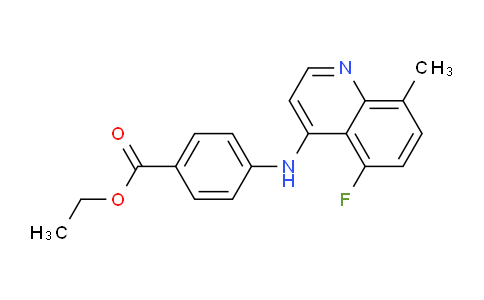 CAS No. 1315370-45-6, Ethyl 4-((5-fluoro-8-methylquinolin-4-yl)amino)benzoate