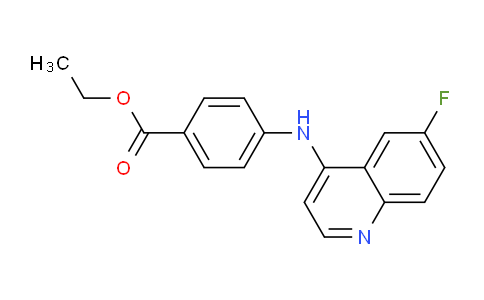 CAS No. 1018161-94-8, Ethyl 4-((6-fluoroquinolin-4-yl)amino)benzoate