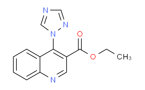 CAS No. 1375472-67-5, Ethyl 4-(1H-1,2,4-triazol-1-yl)quinoline-3-carboxylate