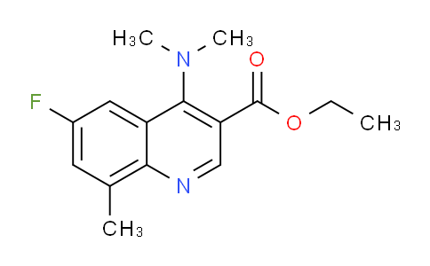 CAS No. 1315352-33-0, Ethyl 4-(dimethylamino)-6-fluoro-8-methylquinoline-3-carboxylate