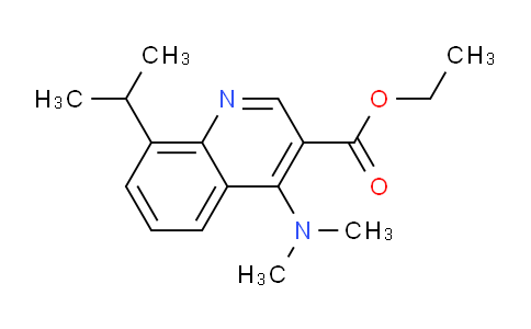 CAS No. 1279210-88-6, Ethyl 4-(dimethylamino)-8-isopropylquinoline-3-carboxylate