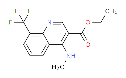 CAS No. 1216895-46-3, Ethyl 4-(methylamino)-8-(trifluoromethyl)quinoline-3-carboxylate