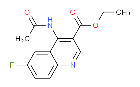 CAS No. 1352541-61-7, Ethyl 4-acetamido-6-fluoroquinoline-3-carboxylate
