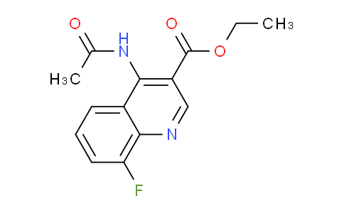 CAS No. 1352503-62-8, Ethyl 4-acetamido-8-fluoroquinoline-3-carboxylate