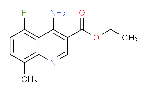 CAS No. 1315370-43-4, Ethyl 4-amino-5-fluoro-8-methylquinoline-3-carboxylate
