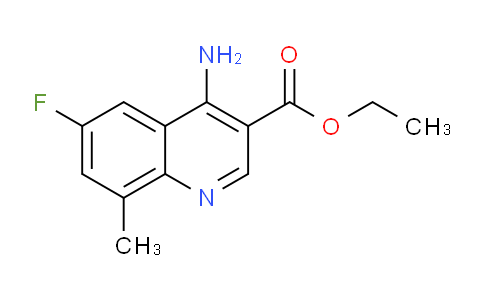 CAS No. 1315371-28-8, Ethyl 4-amino-6-fluoro-8-methylquinoline-3-carboxylate