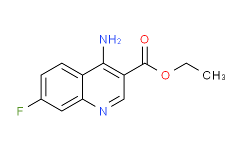 CAS No. 1242260-08-7, Ethyl 4-amino-7-fluoroquinoline-3-carboxylate