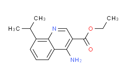 CAS No. 1279202-45-7, Ethyl 4-amino-8-isopropylquinoline-3-carboxylate