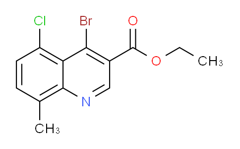 CAS No. 1242260-75-8, Ethyl 4-bromo-5-chloro-8-methylquinoline-3-carboxylate