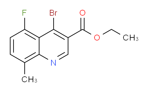 CAS No. 1378261-02-9, Ethyl 4-bromo-5-fluoro-8-methylquinoline-3-carboxylate