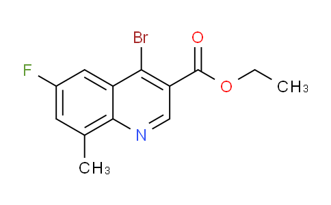 CAS No. 1378259-50-7, Ethyl 4-bromo-6-fluoro-8-methylquinoline-3-carboxylate