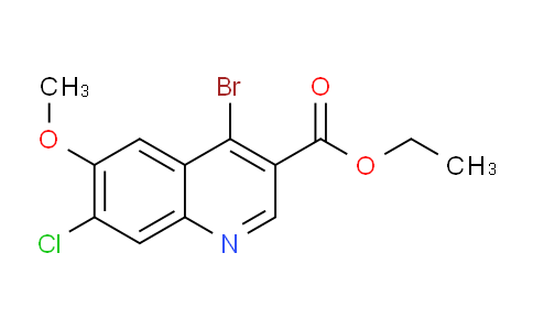 CAS No. 1378259-31-4, Ethyl 4-bromo-7-chloro-6-methoxyquinoline-3-carboxylate