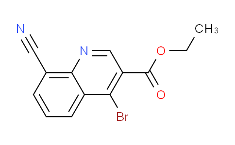 CAS No. 1378261-19-8, Ethyl 4-bromo-8-cyanoquinoline-3-carboxylate