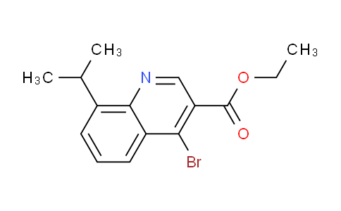 CAS No. 1378255-52-7, Ethyl 4-bromo-8-isopropylquinoline-3-carboxylate