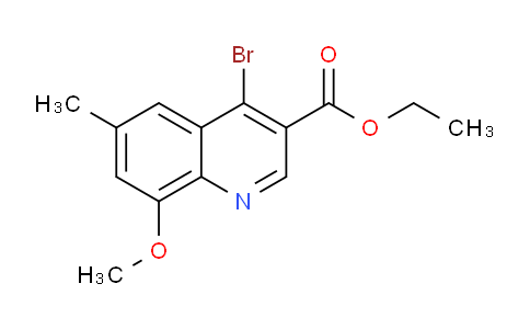 CAS No. 1378260-86-6, Ethyl 4-bromo-8-methoxy-6-methylquinoline-3-carboxylate