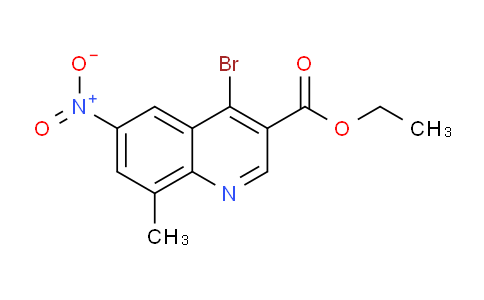 CAS No. 1378259-62-1, Ethyl 4-bromo-8-methyl-6-nitroquinoline-3-carboxylate