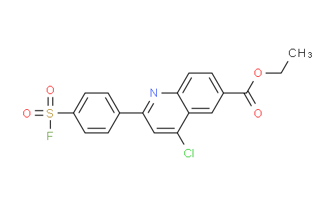 CAS No. 64415-12-9, Ethyl 4-chloro-2-(4-(fluorosulfonyl)phenyl)quinoline-6-carboxylate