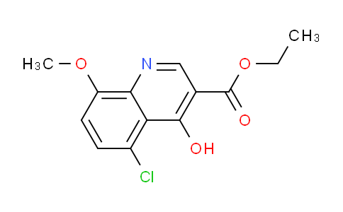 CAS No. 27333-34-2, Ethyl 5-chloro-4-hydroxy-8-methoxyquinoline-3-carboxylate
