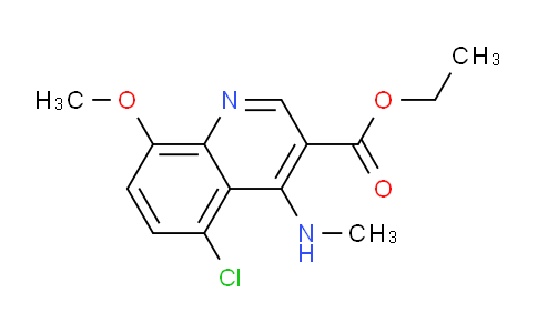 CAS No. 1315371-24-4, Ethyl 5-chloro-8-methoxy-4-(methylamino)quinoline-3-carboxylate