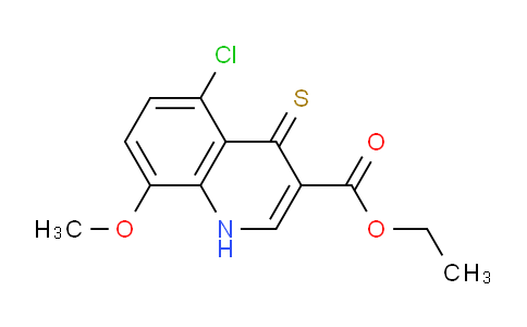 CAS No. 1315372-65-6, Ethyl 5-chloro-8-methoxy-4-thioxo-1,4-dihydroquinoline-3-carboxylate