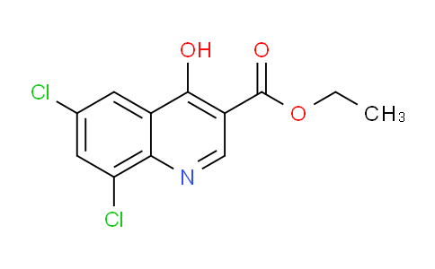 CAS No. 25771-89-5, Ethyl 6,8-dichloro-4-hydroxyquinoline-3-carboxylate