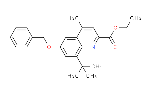 CAS No. 1352342-94-9, Ethyl 6-(benzyloxy)-8-(tert-butyl)-4-methylquinoline-2-carboxylate