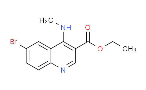 CAS No. 1216486-66-6, Ethyl 6-bromo-4-(methylamino)quinoline-3-carboxylate