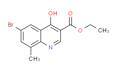 CAS No. 67643-31-6, Ethyl 6-bromo-4-hydroxy-8-methylquinoline-3-carboxylate