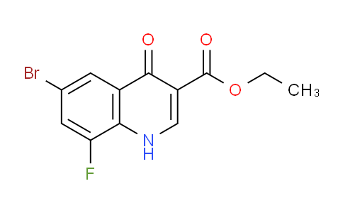 CAS No. 228728-06-1, Ethyl 6-bromo-8-fluoro-4-oxo-1H-quinoline-3-carboxylate