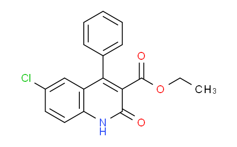 CAS No. 93654-27-4, Ethyl 6-chloro-2-oxo-4-phenyl-1,2-dihydro-3-quinolinecarboxylate