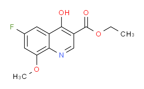 CAS No. 1707593-27-8, Ethyl 6-fluoro-4-hydroxy-8-methoxyquinoline-3-carboxylate