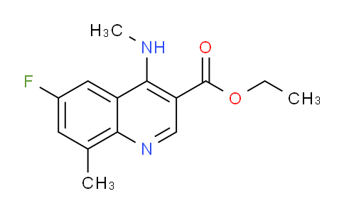 CAS No. 1315345-16-4, Ethyl 6-fluoro-8-methyl-4-(methylamino)quinoline-3-carboxylate