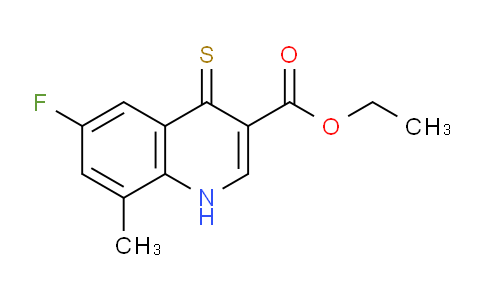 CAS No. 1315346-05-4, Ethyl 6-fluoro-8-methyl-4-thioxo-1,4-dihydroquinoline-3-carboxylate