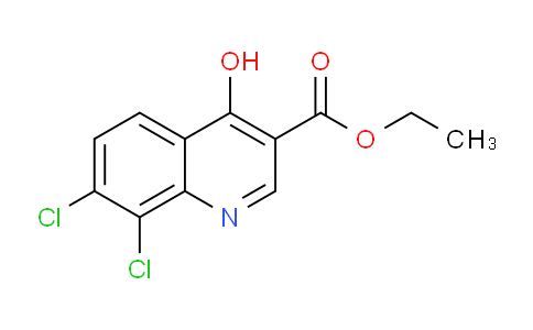 CAS No. 75001-53-5, Ethyl 7,8-dichloro-4-hydroxyquinoline-3-carboxylate