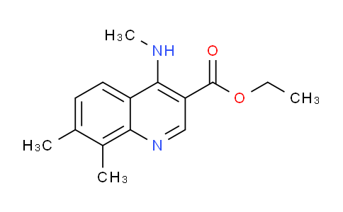 CAS No. 1235147-73-5, Ethyl 7,8-dimethyl-4-(methylamino)quinoline-3-carboxylate