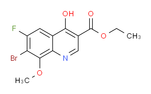 CAS No. 1956331-67-1, Ethyl 7-bromo-6-fluoro-4-hydroxy-8-methoxyquinoline-3-carboxylate
