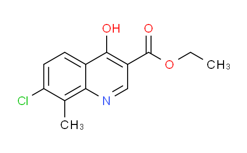 CAS No. 5350-94-7, Ethyl 7-chloro-4-hydroxy-8-methylquinoline-3-carboxylate