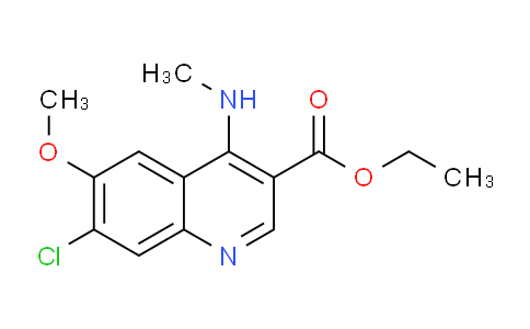 CAS No. 1315351-69-9, Ethyl 7-chloro-6-methoxy-4-(methylamino)quinoline-3-carboxylate