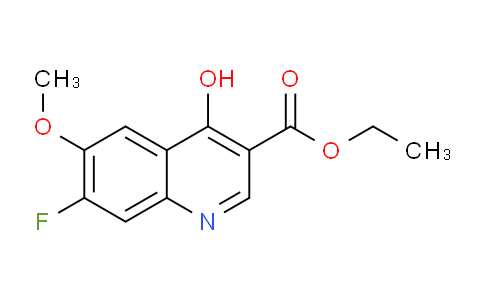 CAS No. 851973-16-5, Ethyl 7-fluoro-4-hydroxy-6-methoxyquinoline-3-carboxylate