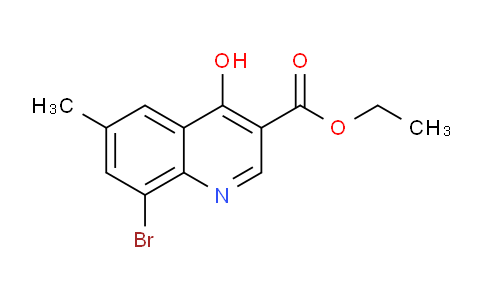 CAS No. 67643-32-7, Ethyl 8-bromo-4-hydroxy-6-methylquinoline-3-carboxylate