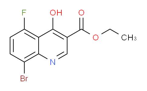 CAS No. 655236-28-5, Ethyl 8-bromo-5-fluoro-4-hydroxyquinoline-3-carboxylate