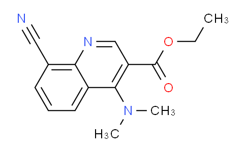 CAS No. 1279209-06-1, Ethyl 8-cyano-4-(dimethylamino)quinoline-3-carboxylate