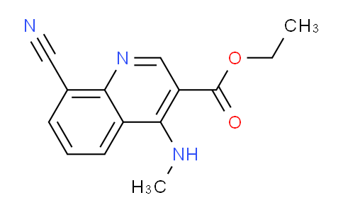 CAS No. 1279213-92-1, Ethyl 8-cyano-4-(methylamino)quinoline-3-carboxylate