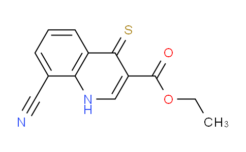CAS No. 1279218-89-1, Ethyl 8-cyano-4-thioxo-1,4-dihydroquinoline-3-carboxylate