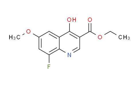CAS No. 851973-23-4, Ethyl 8-fluoro-4-hydroxy-6-methoxyquinoline-3-carboxylate