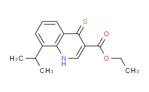CAS No. 1279202-43-5, Ethyl 8-isopropyl-4-thioxo-1,4-dihydroquinoline-3-carboxylate