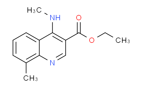 CAS No. 1235049-68-9, Ethyl 8-methyl-4-(methylamino)quinoline-3-carboxylate
